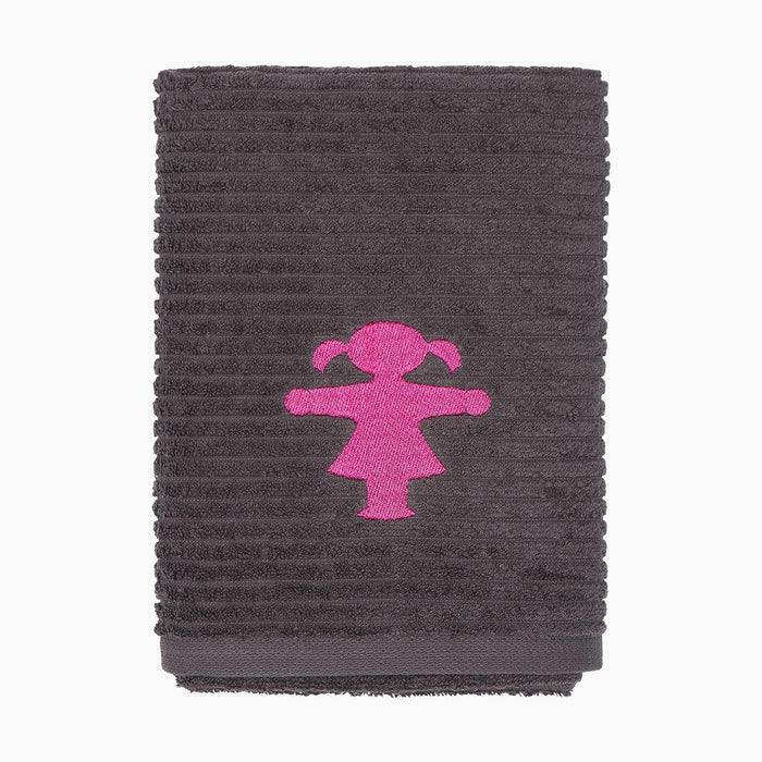 Ampelmann-WASSERFRAU-Handtuch-graphit-Stick-Ampelfrau