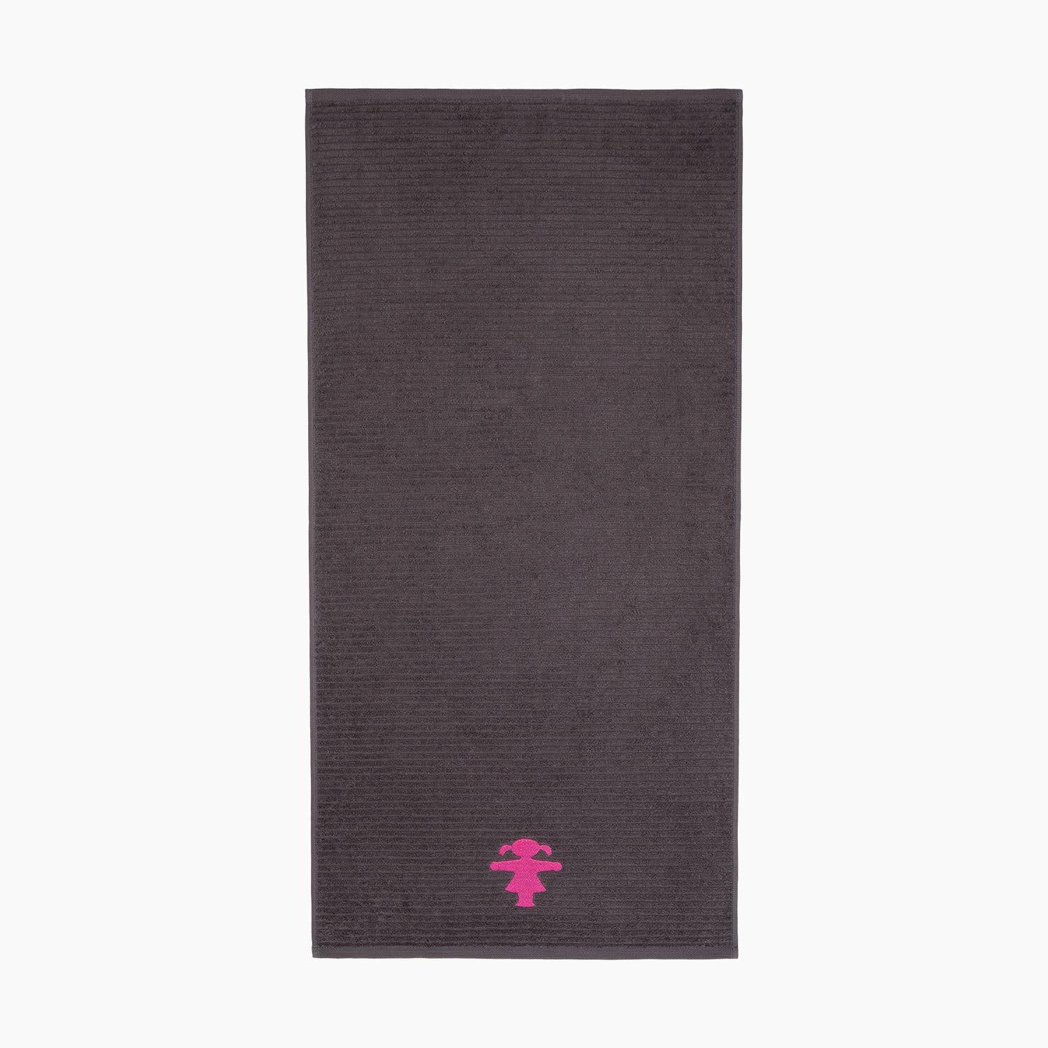 Ampelmann-WASSERFRAU-Handtuch-graphit-Stick-Ampelfrau