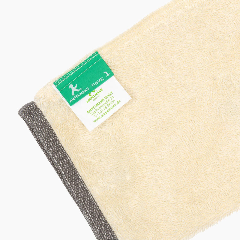 Ampelmann-MASSEUR-Waschhandschuh-natur/dunkelgrau-Geher