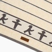 Ampelmann-WASSERMANN-Handtuch-natur-Bordüre-gewebt-mit-Geher-&-Steher