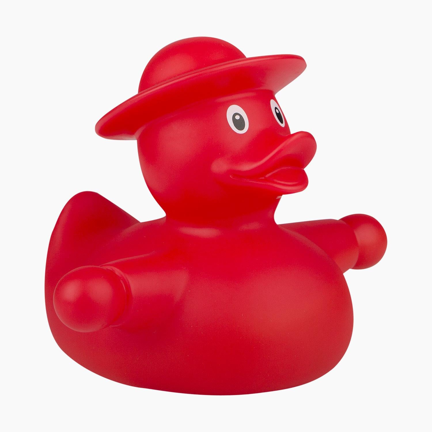 Ampelmann-KÄPTN-SCHNABEL-Badeente-rot-Steher