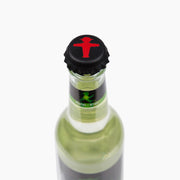 Ampelmann-FLASCHENFREUND-Flaschendeckel-Set/2-Geher-und-Steher-schwarz