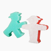 Ampelmann-HAUSHÄLTER-Küchenschwamm-rot/weiß-Steher