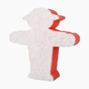 Ampelmann-HAUSHÄLTER-Küchenschwamm-rot/weiß-Steher