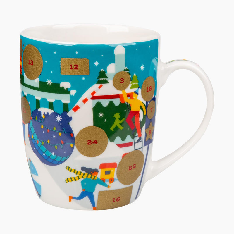 Ampelmann-WEIHNACHTSBOTE-Adventskalendertasse-bunt-Adventsmotiv
