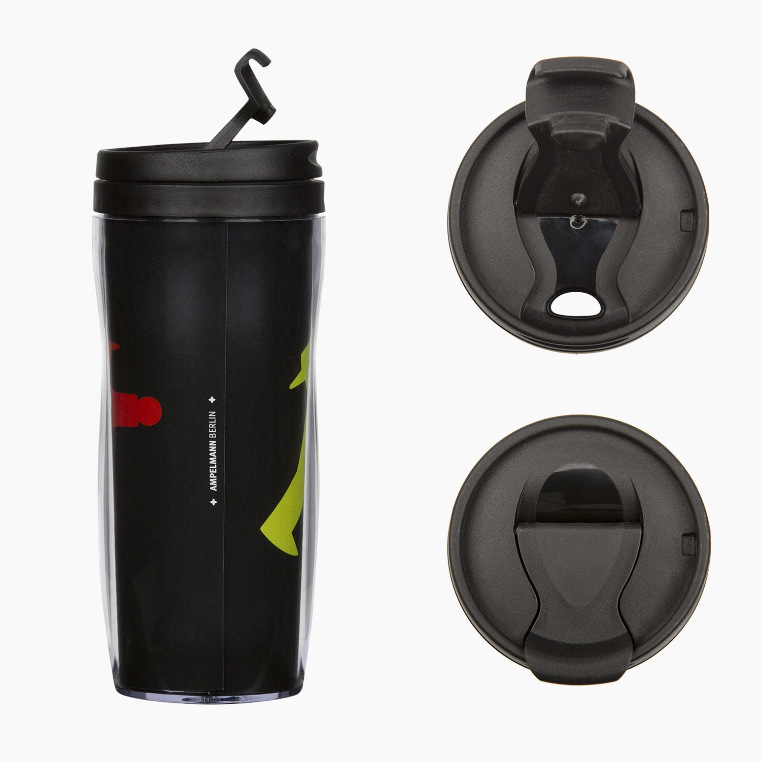Ampelmann-WARMHALTER-Thermobecher-schwarz-Geher-&-Steher