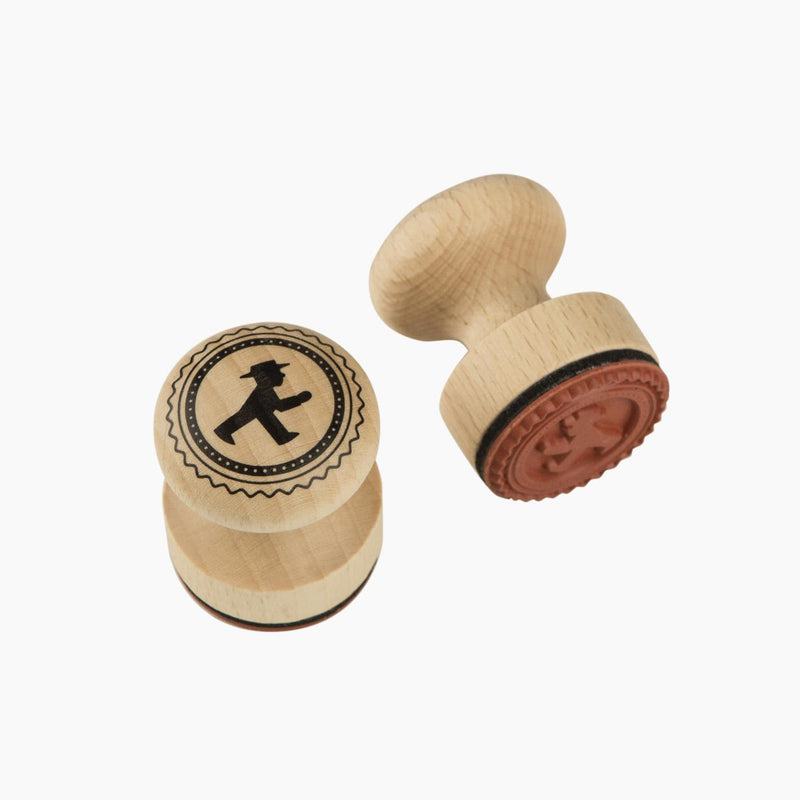 Ampelmann-STEMPELMANN-Geher-Buchenholz-lackiert-Ø30mm