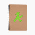 Ampelmann-SCHREIBWARENHÄNDLER-Ringbuch-hardcover-gestanzt-braun-Geher-A5