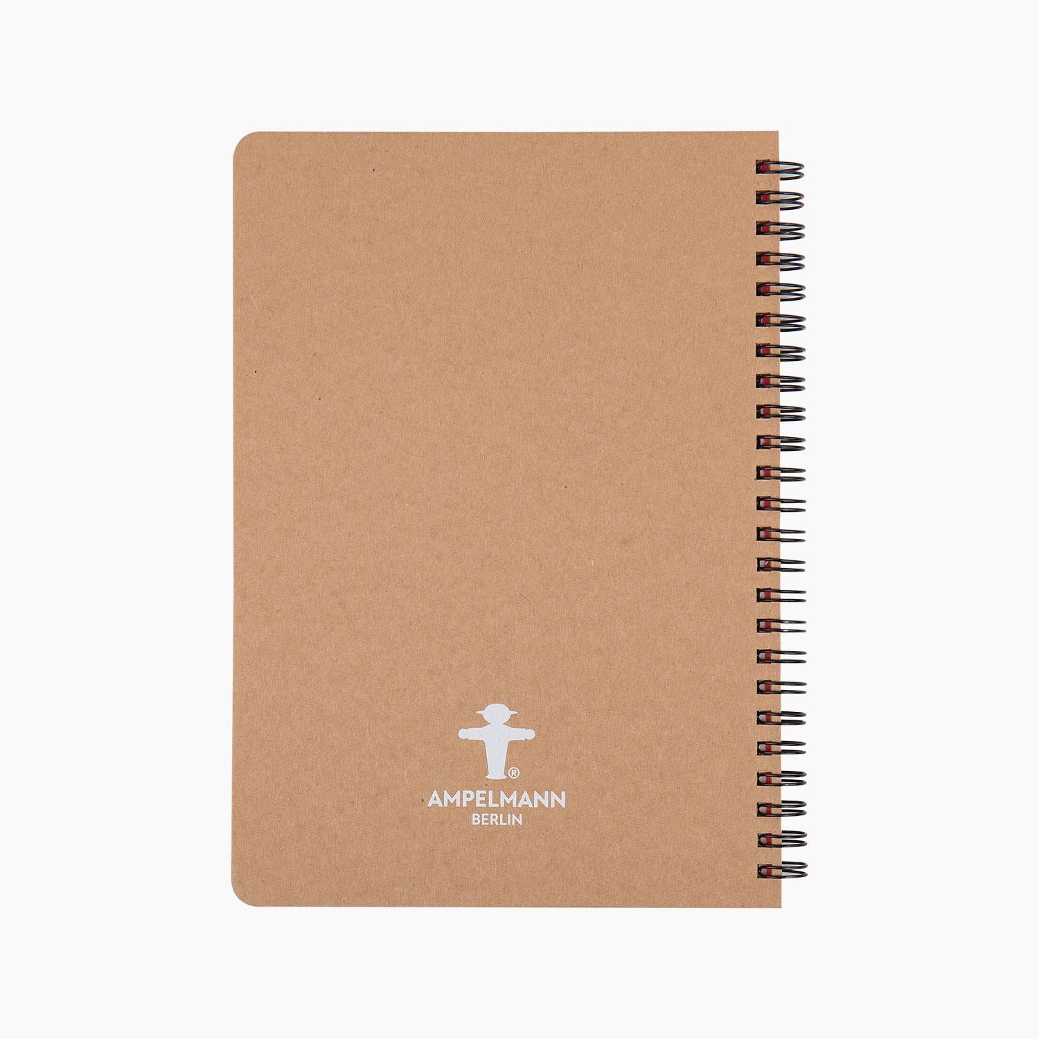 Ampelmann-SCHREIBWARENHÄNDLER-Ringbuch-hardcover-gestanzt-braun-Geher-A5