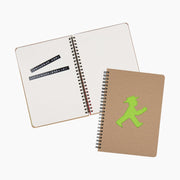 Ampelmann-SCHREIBWARENHÄNDLER-Ringbuch-hardcover-gestanzt-braun-Geher-A5