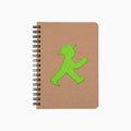 Ampelmann-SCHREIBWARENHÄNDLER-Ringbuch-hardcover-gestanzt-braun-Geher-A6