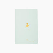 Ampelmann-SCHREIBWARENHÄNDLER-Notizheft-klein-mit-Heißfolienpräg.-mint-Gehe-&Steher