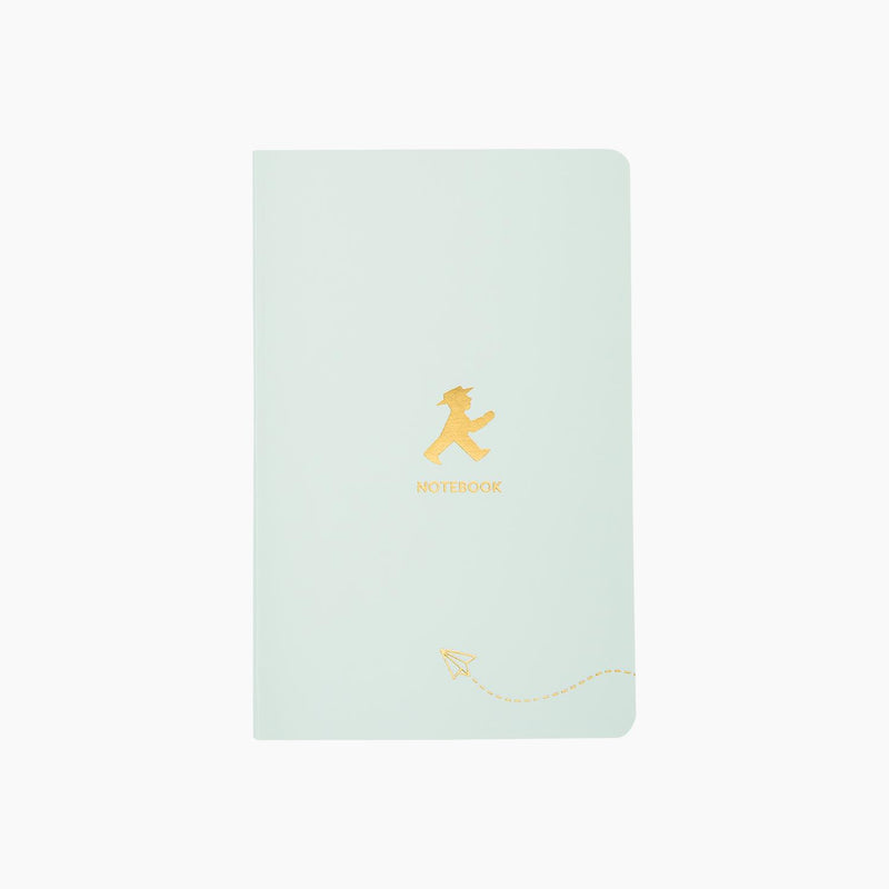 Ampelmann-SCHREIBWARENHÄNDLER-Notizheft-klein-mit-Heißfolienpräg.-mint-Gehe-&Steher