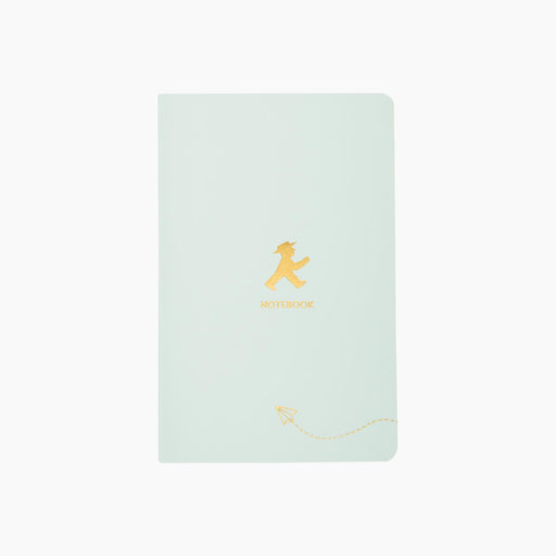 Ampelmann-SCHREIBWARENHÄNDLER-Notizheft-klein-mit-Heißfolienpräg.-mint-Gehe-&Steher