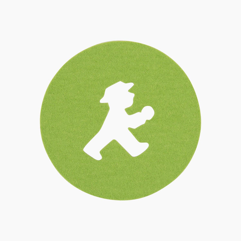 Ampelmann-DRUNTERSETZER-klein-Untersetzer-grün-Geher