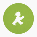 Ampelmann-DRUNTERSETZER-groß-Untersetzer-grün-Geher