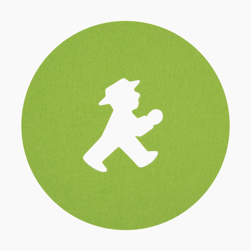 Ampelmann-DRUNTERSETZER-groß-Untersetzer-grün-Geher
