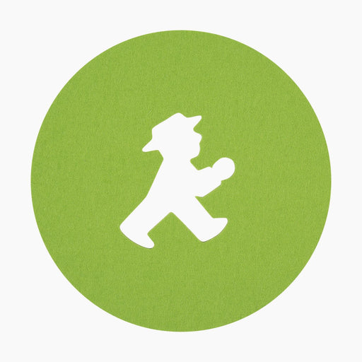 Ampelmann-DRUNTERSETZER-groß-Untersetzer-grün-Geher