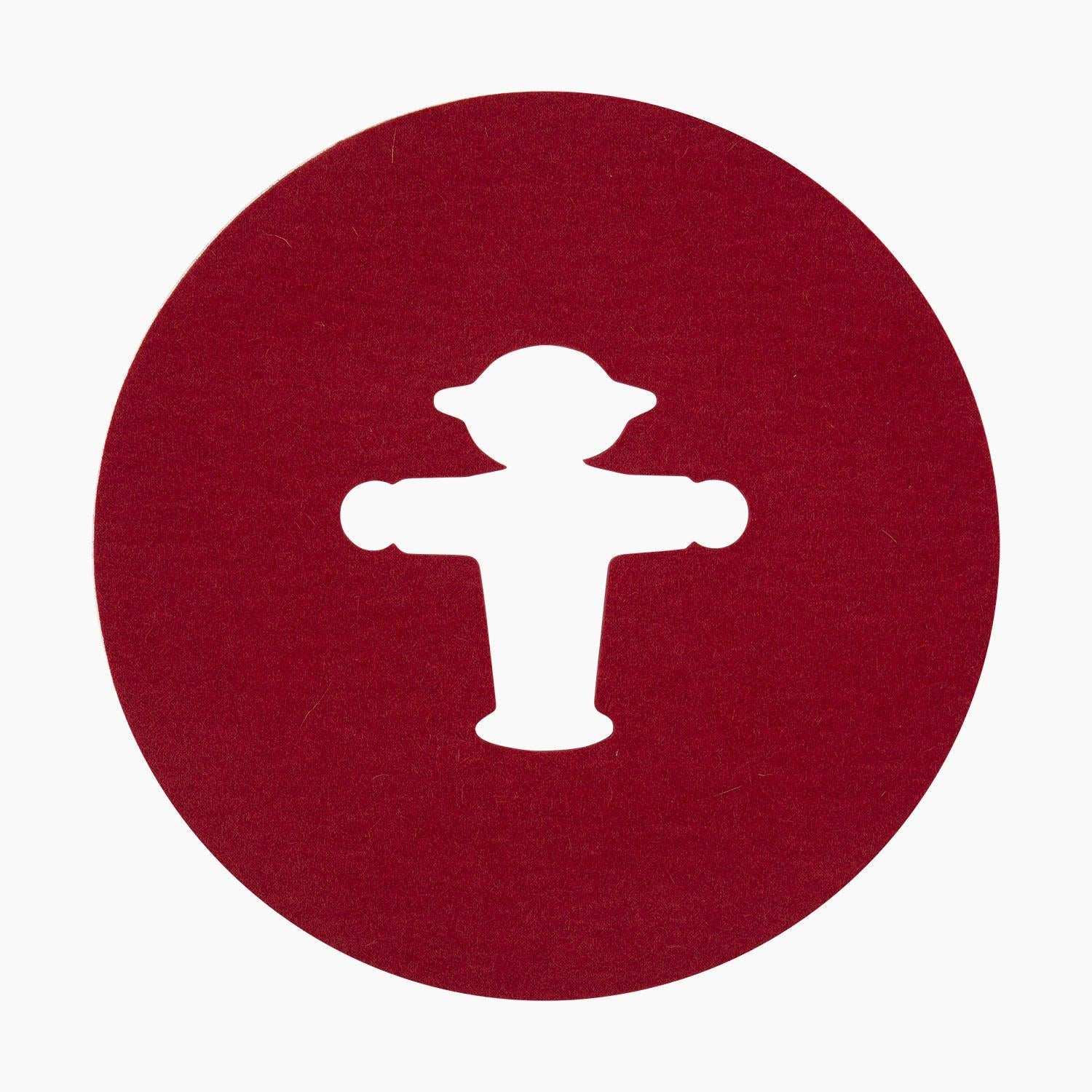 Ampelmann-DRUNTERSETZER-groß-Untersetzer-rot-Steher