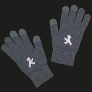 Ampelmann-WINTERGEFÄHRTEN-Handschuhe-dunkelgrau-melange-Geher-schwarz-reflektierend-XXS/XS