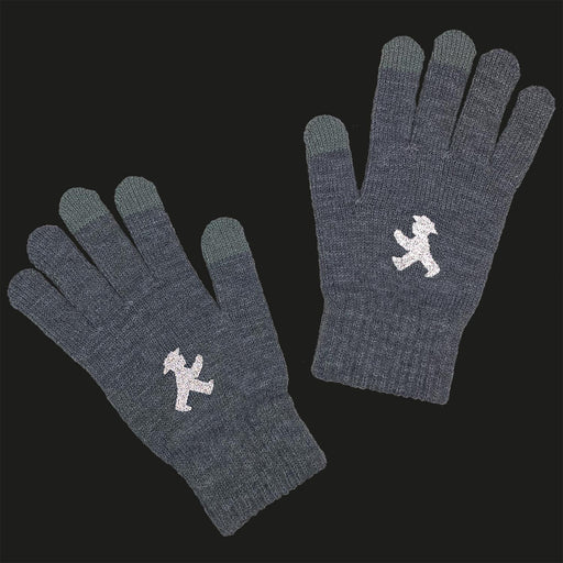 Ampelmann-WINTERGEFÄHRTEN-Handschuhe-dunkelgrau-melange-Geher-schwarz-reflektierend-S/M