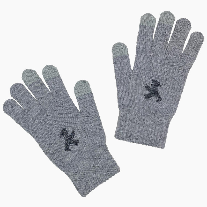 Ampelmann-WINTERGEFÄHRTEN-Handschuhe-dunkelgrau-melange-Geher-schwarz-reflektierend-L/XL