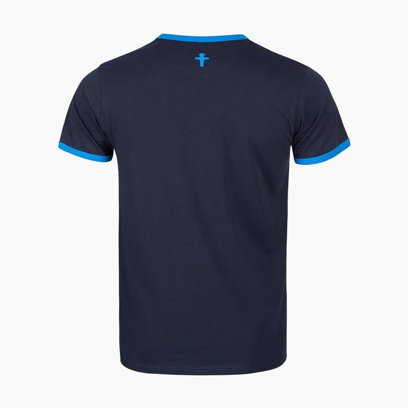 Ampelmann T-Shirt mit Schiftzug AMPELMANN & BERLIN - Unisex - mit hellblauen Farbakzenten - Baumwolle