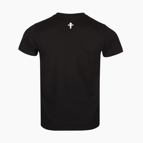 Schwarzes unisex T-Shirt mit Berlin-Elementen & Ampelmann in weiß aus weicher Baumwolle