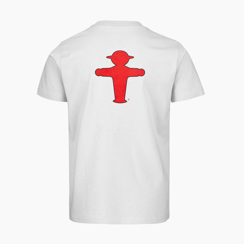 Weißes Ampelmann-T-Shirt für Kinder aus Bio-Baumwolle - klassisch gerader Schnitt