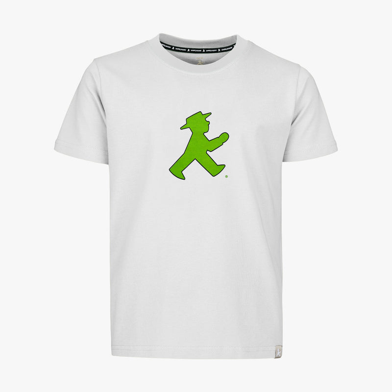 Weißes Ampelmann-T-Shirt für Kinder aus Bio-Baumwolle - klassisch gerader Schnitt