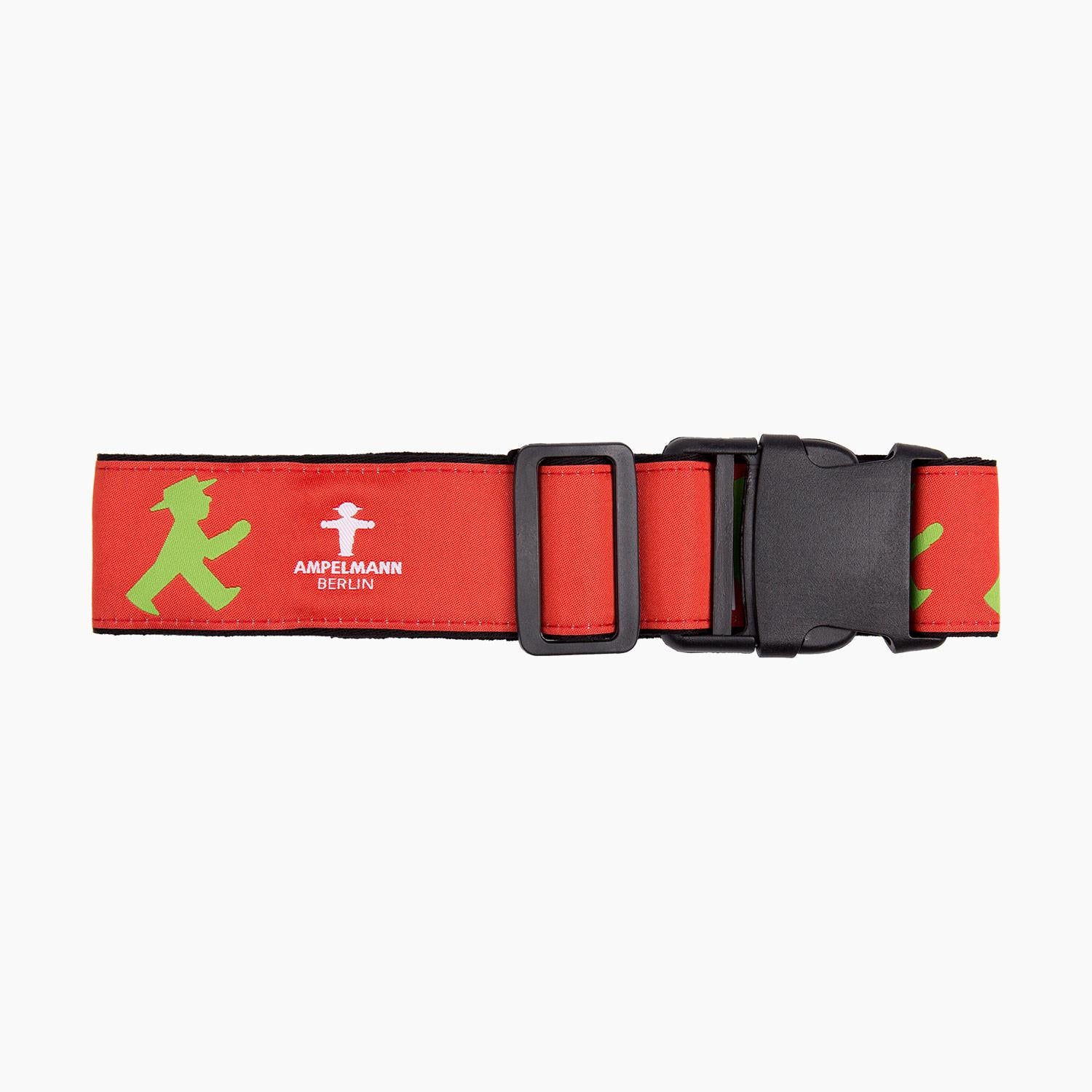 Ampelmann-KOFFERTRÄGER-Koffergurt-schwarz/rot-Geher