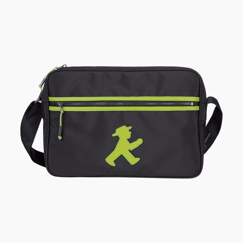 Ampelmann-TRAINER-Sporttasche-schwarz-Geher-grün