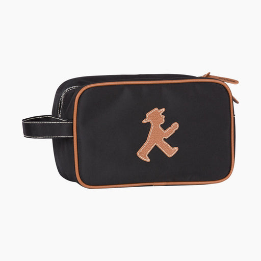 Ampelmann-FRISCHMACHER-Kulturbeutel-schwarz-Geher-braun