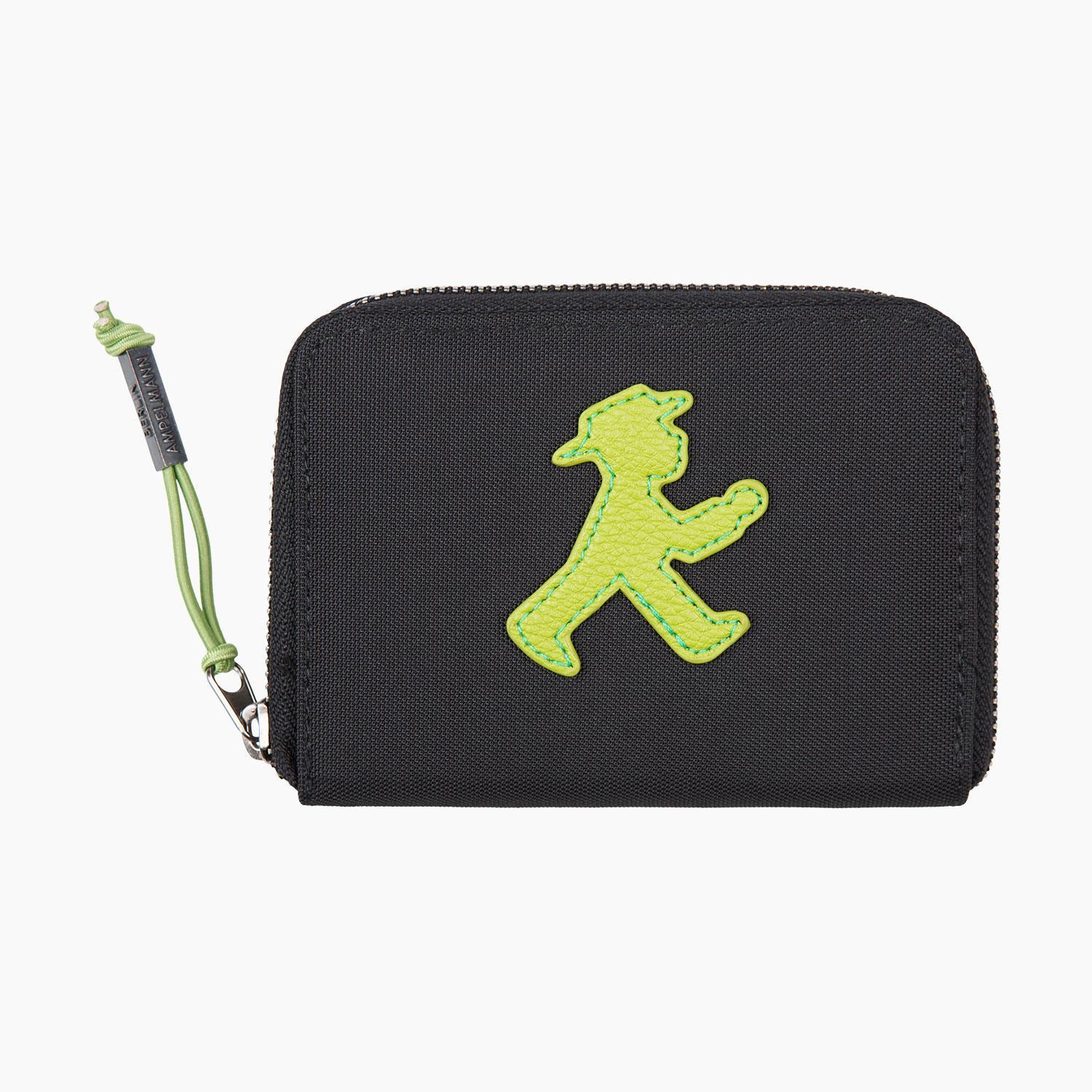 Ampelmann-SCHATZMEISTER-Geldbörse-schwarz-Geher-grün