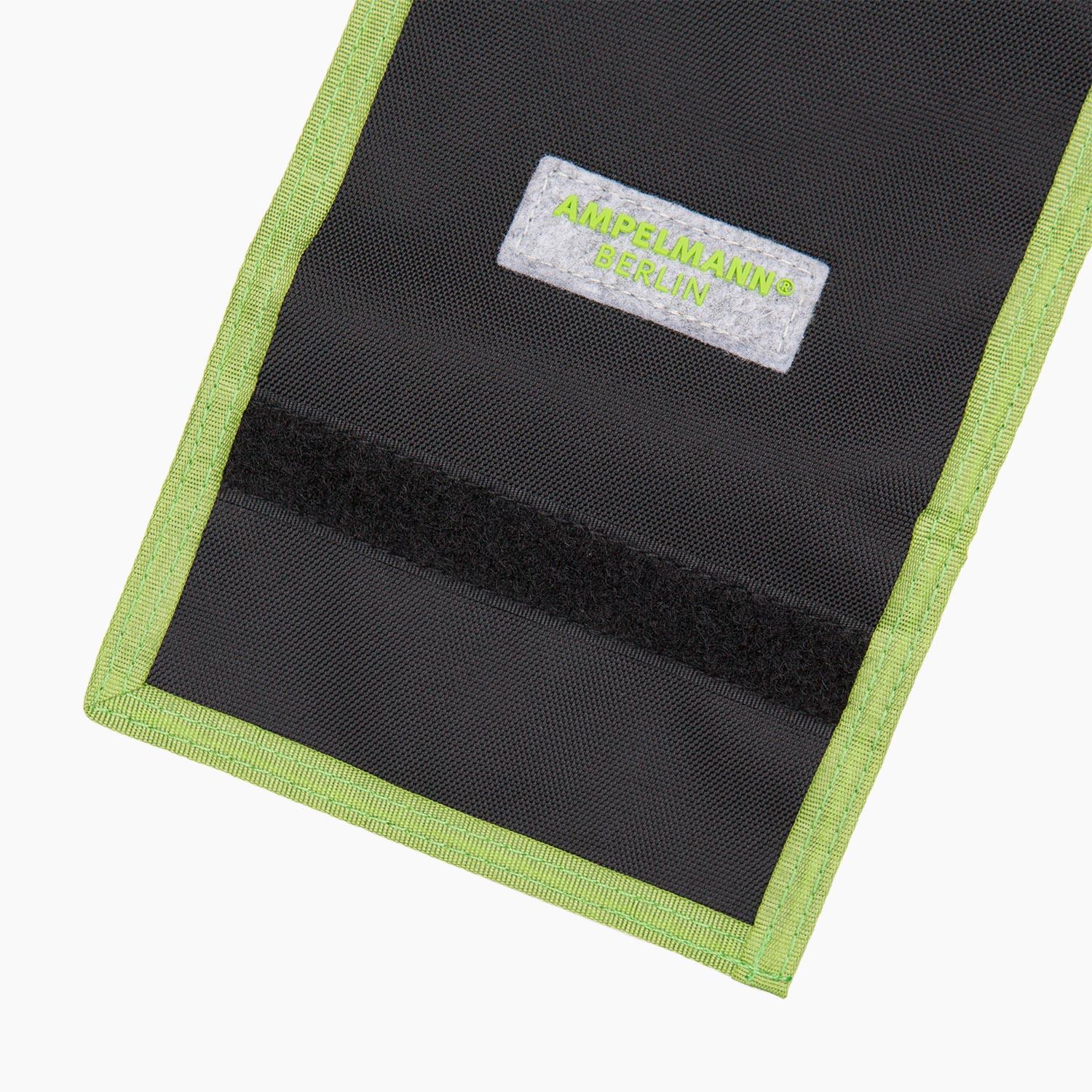 Ampelmann-GOLDESEL-Brustbeutel-für-Geld-schwarz-Geher-grün