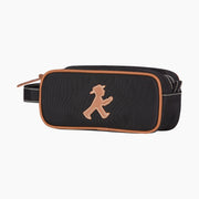 Ampelmann-SAMMLER-Tasche-für-Stifte-oder-Kosmetik-schwarz-Geher-braun