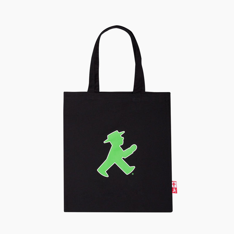 Ampelmann-SCHWARZHÄNDLER-BASIC-Stoffbeutel-schwarz-Geher/Steher