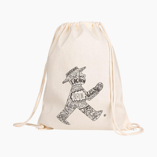 Ampelmann-JUTE(R)-MITLÄUFER-Sportbeutel-natur-Geher-Wörter