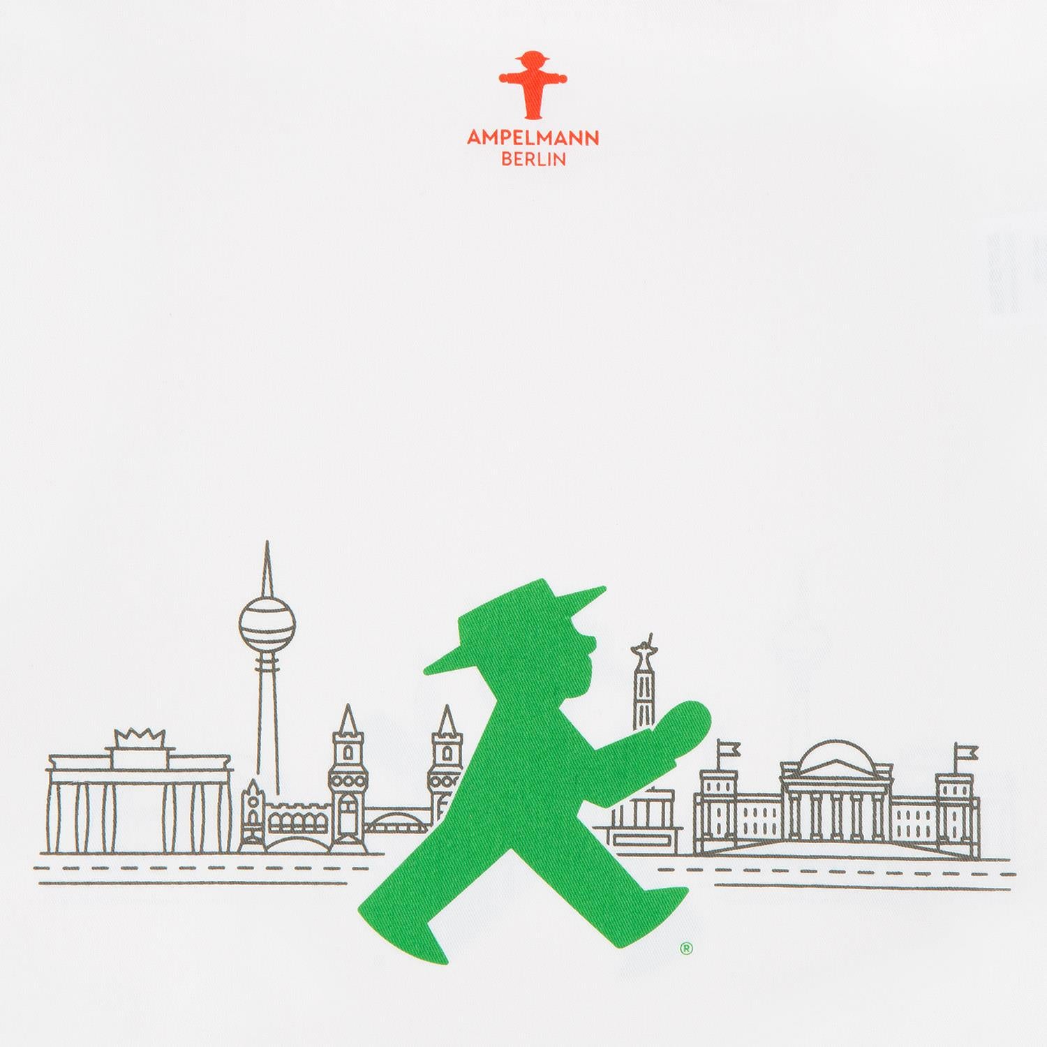 Ampelmann-HAUPTSTADTTASCHE-Stoffbeutel-naturweiß-Geher-vor-Silhouette-Berlin