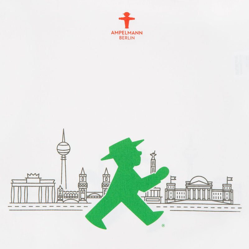 Ampelmann-HAUPTSTADTTASCHE-Stoffbeutel-naturweiß-Geher-vor-Silhouette-Berlin