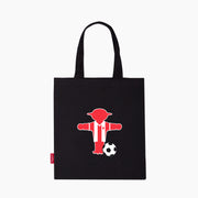 Ampelmann-MANNSCHAFTSBEUTEL-Stoffbeutel-schwarz-Geher/Steher-mit-Trikot-und-Fußball