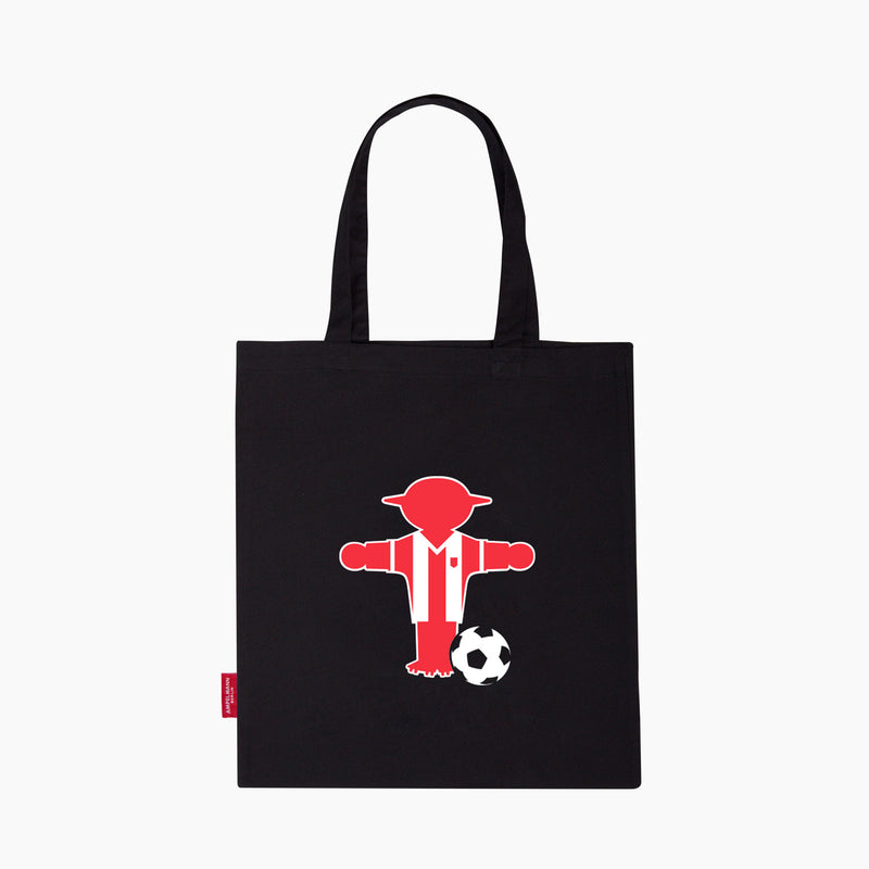 Ampelmann-MANNSCHAFTSBEUTEL-Stoffbeutel-schwarz-Geher/Steher-mit-Trikot-und-Fußball
