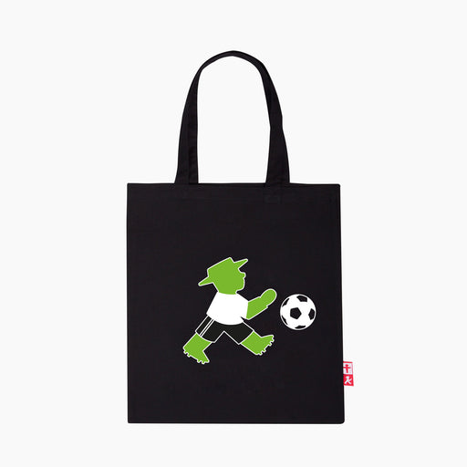 Ampelmann-MANNSCHAFTSBEUTEL-Stoffbeutel-schwarz-Geher/Steher-mit-Trikot-und-Fußball