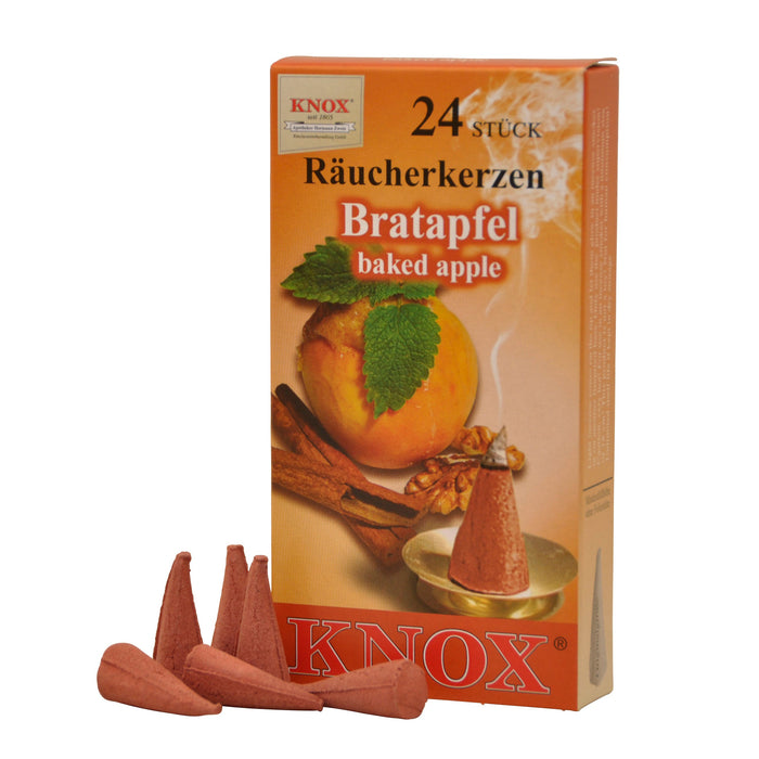 Knox Räucherkerzen - Duft "köstlicher Bratapfel", 24 Stück
