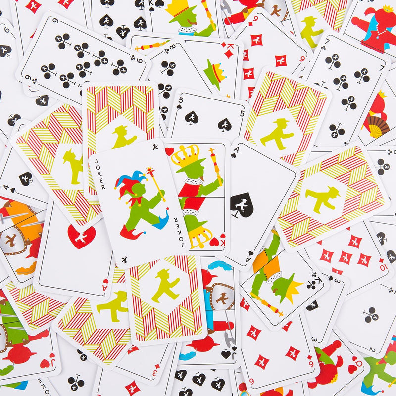 Ampelmann-FALSCHSPIELER-Poker-/Romme-Spielkarten-52-Karten-+-3-Joker
