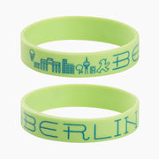 Ampelmann-GLÜCKSMANN-Silikonarmband-grün-Geher-mit-Silhouette-&-BERLIN