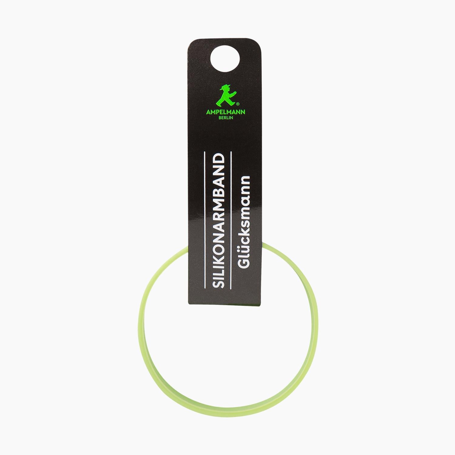 Ampelmann-GLÜCKSMANN-Silikonarmband-grün-Geher-mit-Silhouette-&-BERLIN