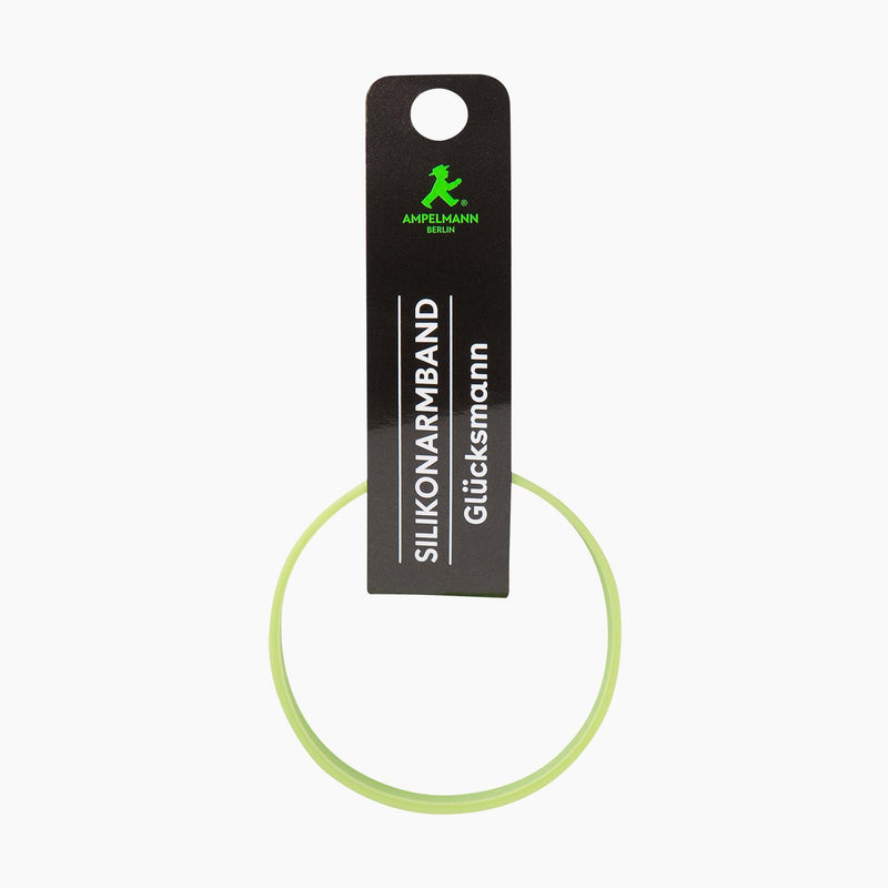 Ampelmann-GLÜCKSMANN-Silikonarmband-grün-Geher-mit-Silhouette-&-BERLIN