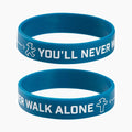 Ampelmann-GLÜCKSMANN-Silikonarmband-blau-Geher-&-You'll-Never-Walk-Alone