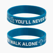 Ampelmann-GLÜCKSMANN-Silikonarmband-blau-Geher-&-You'll-Never-Walk-Alone